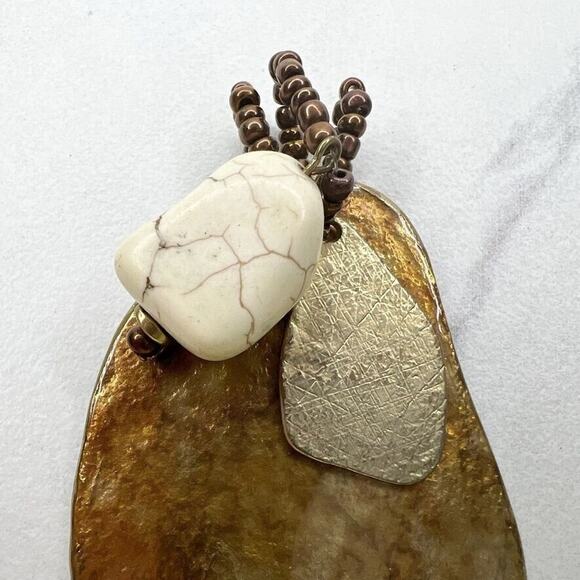 Chico's Gold Tone Beaded Pendant - Picture 4 of 9